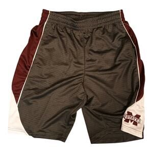 Colosseum Mississippi State Unisex‎ Gray Maroon Shorts New With Tags Pockets
